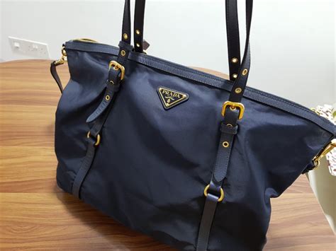 prada nylon bag blue|Prada nylon shoulder bag price.